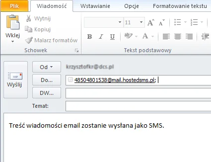 email2sms - jak wysłać sms przez email